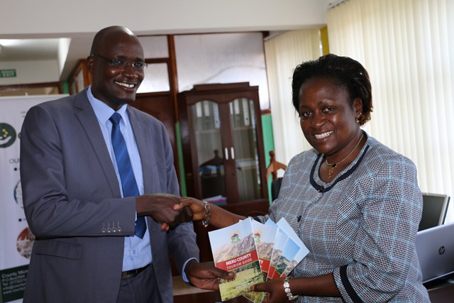 RITHAA(L), MCMC MD GIVES ELSIE (R) MERU TOURISM GUIDE