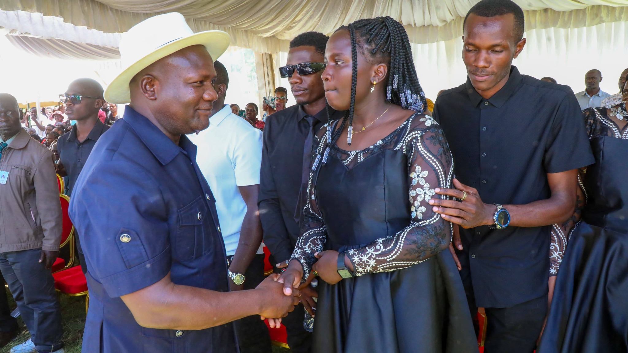 GOVERNOR BARASA LEADS MOURNERS IN SEND-OFF OF LATE PRINCIPAL CAROLINE KHAMETE.