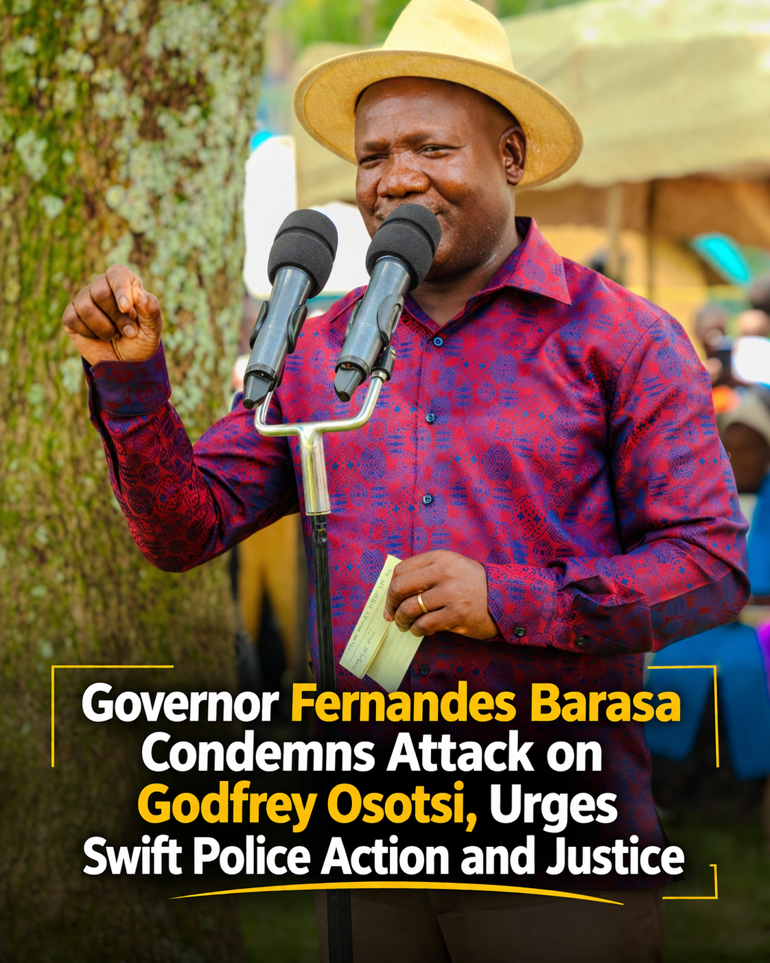 Governor Fernandes Barasa Condemns Attack on Godfrey Osotsi, Urges Swift Police Action and Justice