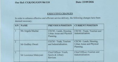 COUNTY EXECUTIVE CHANGES